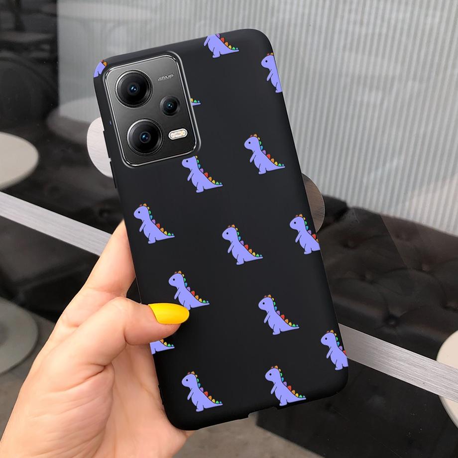 Cartoon Cases For Xiaomi Poco X5 Pro 5G Case PocoX5 5G Cover Soft TPU Matte Shockproof Capas Dragon Cute Cat Astronaur Pattern