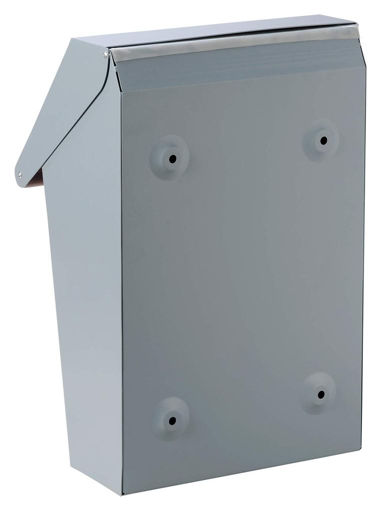 Seto Craft Mailbox Blue Key Mail 25 x Wall-Mounted (GALVA) Gray, Lock, Slot 4.5 cm, SI-3942-BG