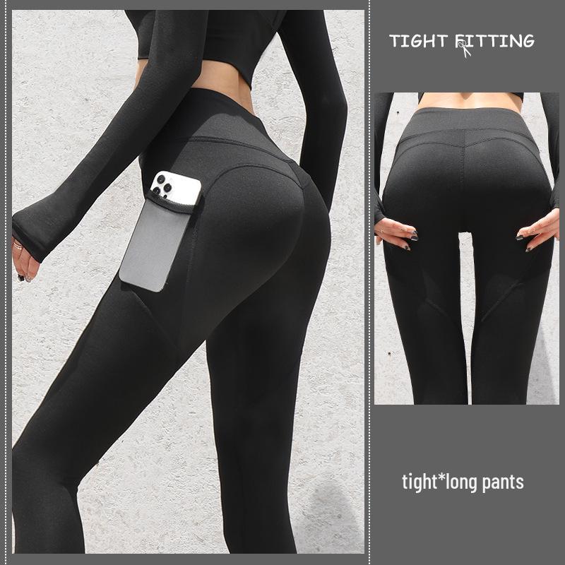 2025 Spring/Summer High Waist Anti-Roll Yoga Pants - High Elastic, Peach Butt, Tight Abdomen Control Fitness Pants