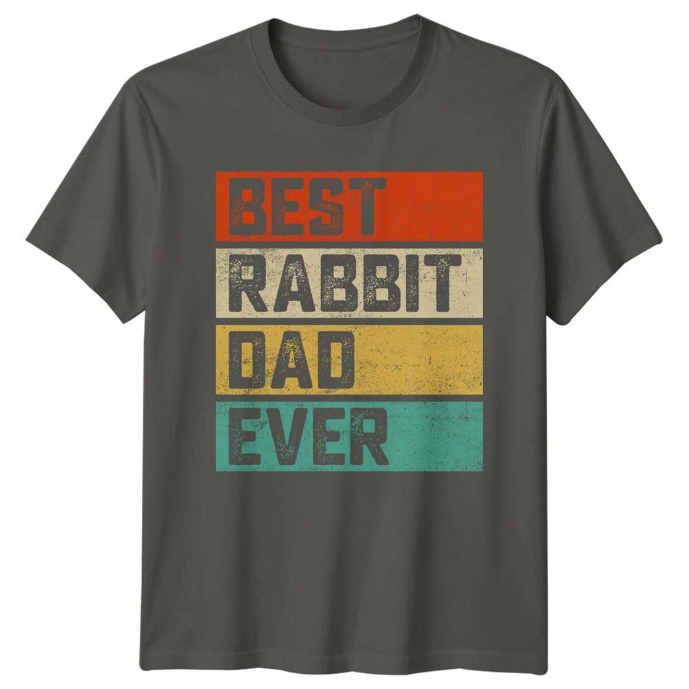 Best Rabbit Dad Ever Retro Fathers Day Bunny TShirt S