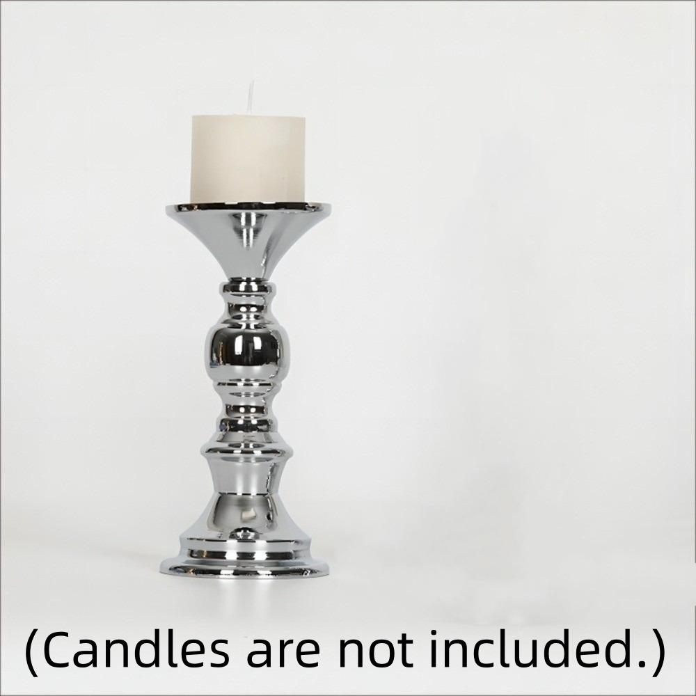 1/2Pcs Pillar Tabletop Candle Holders Vintage Elegant Metal Candlestick Holder Wedding Centerpieces Decoration