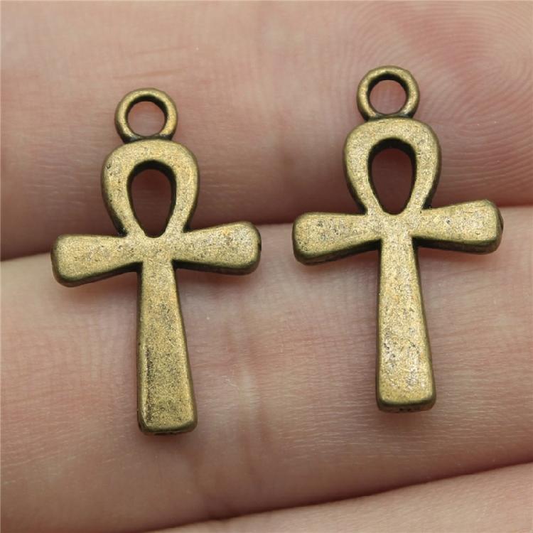 10Pcs/pack Lightweight Faith Symbol Pendant Alloy Necklace Earrings Jewelry Crucifix Pendant Charm For Daily Outfits