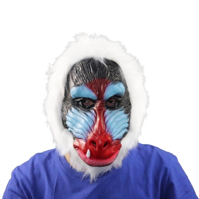 Full Face Chimpanzee Mask Breathable Latex Chimpanzee Mask For Men Women Cosplay Halloween Costume Accessories