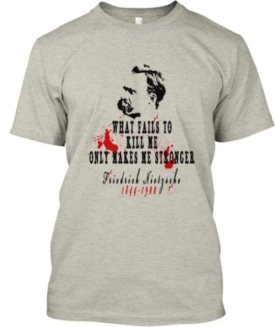

Nietzsche s Most Famous Quote Tee T shirt Made in the USA Size S to 5XL L