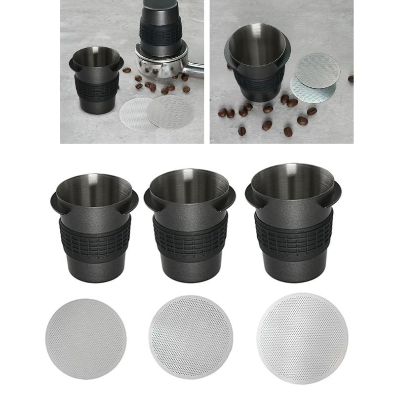 Espresso Dosing Cup Wear-Resistant Coffee Powder Filter Metal Coffee Dosing Cup Coffee Machine Accessories for Coffee