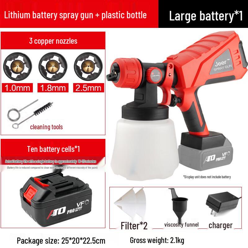 Kalei JEER Cordless Electric Paint Sprayer Gun CN Plug (adapter Included)
