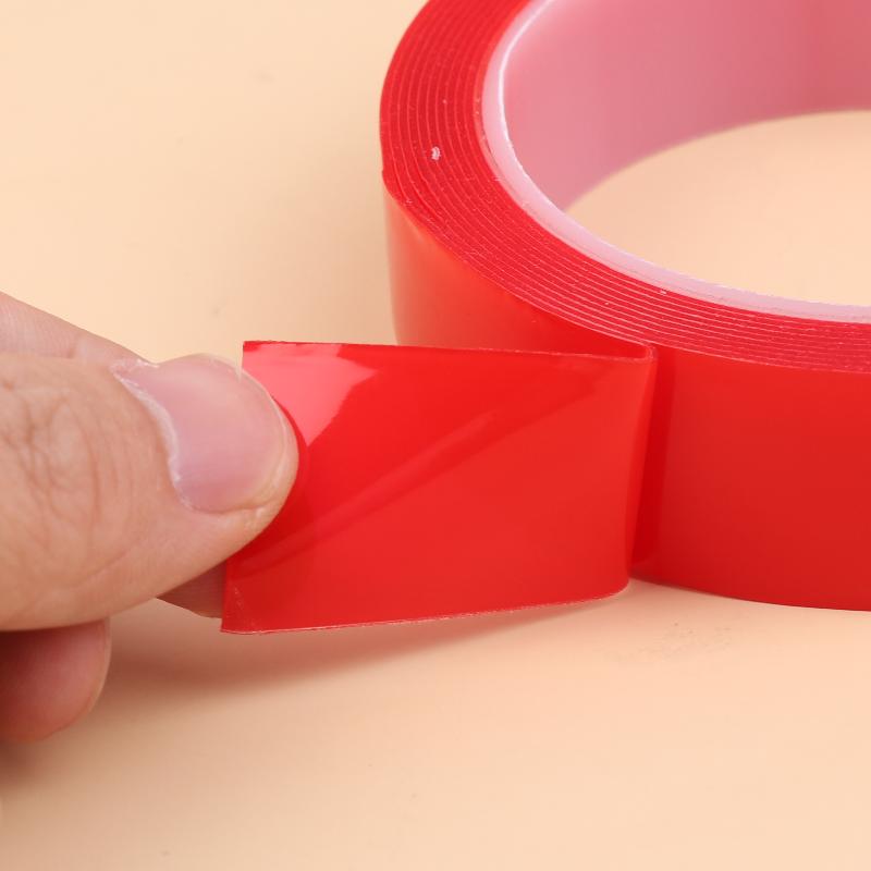 3Meter 10/20/30Mm Width Transparent Tape Double Sided Tape Nano Tape Washable Adhesive Nano Traceless Sticker Glue Red