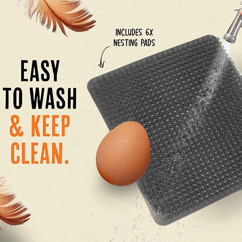 6pcs Breathable Chicken Egg Laying Accessory PE Chicken Bedding Pads Nest Box Liners Chicken Coop