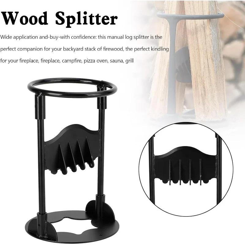 Manual Splitter for Firewood, Cast Steel Splitter Wood Splitting Tool, Firewood Cutter Splits Firewood for Home Campsite