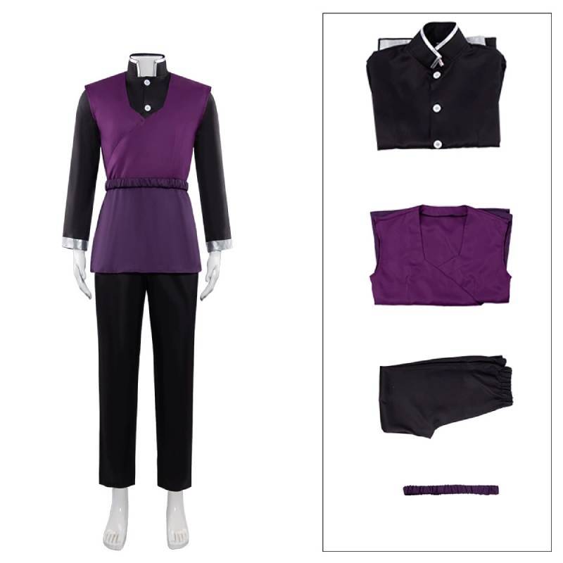 Demon Slayer Shinazugawa Genya Cosplay Costume With Polyester Fabric For Anime Role Play S