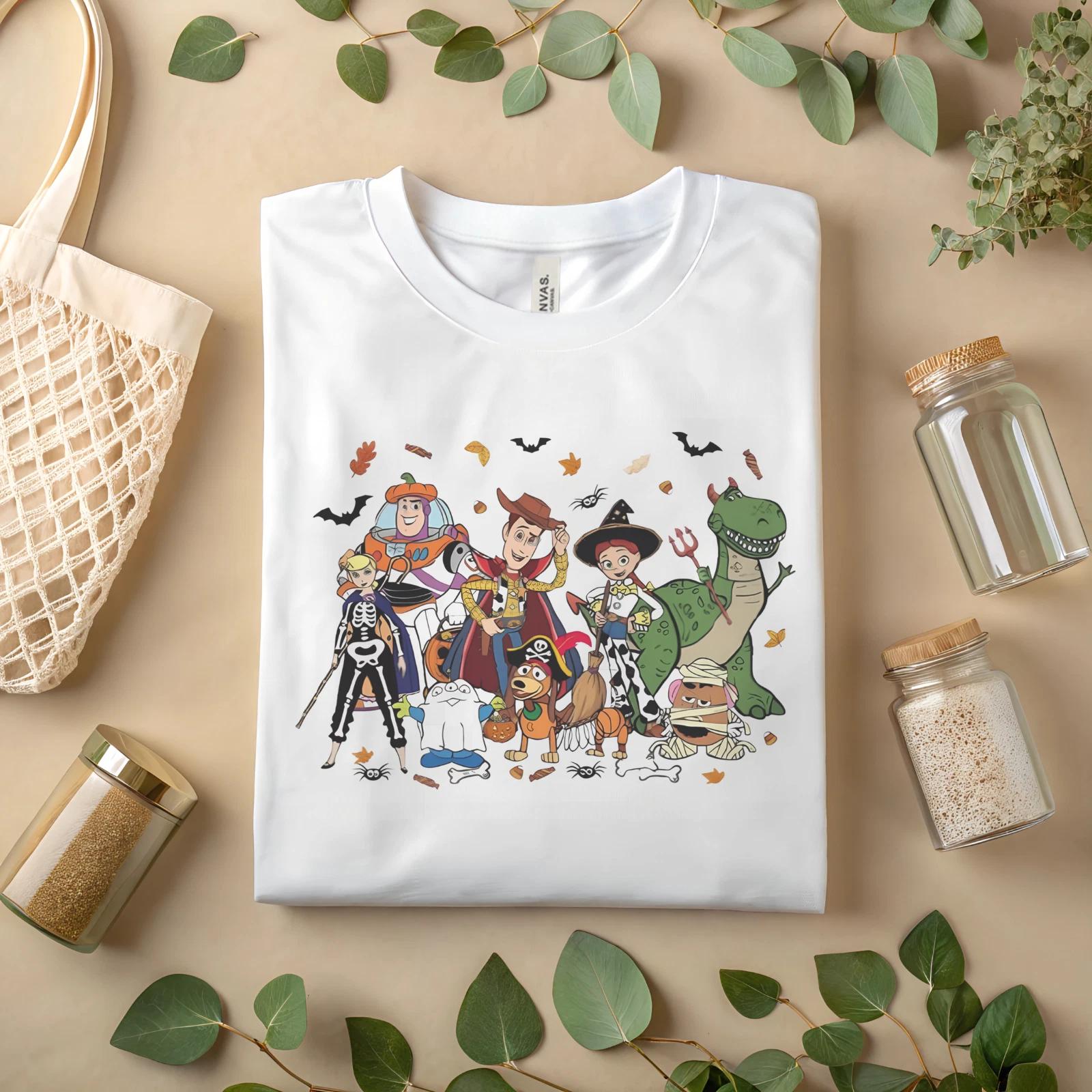 

Halloween Cartoon Characters T-Shirt – Cute Fall Costume Party Tee A507 3XL