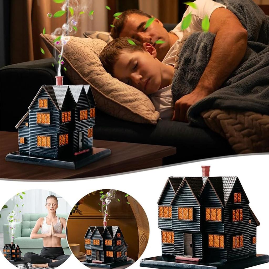 Queimador de incenso destacável para casa de bruxa, ornamento decorativo criativo para mesa