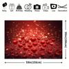 2D Anniversary Photo Booth Backdrop with Red Hearts and Bokeh Lights