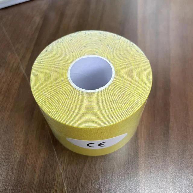 

Предварительно вырезанный мышечный пластырь для спортивной ленты на колени - кинезиологический спортивный бандаж для мужчин 5cm*5m жёлтый