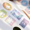 Hoshino Silver Watercolor Die-cut Stickers for DIY Collage and Phone Cases