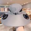 Large Size Quick Dry Bucket Hat With Solar Powered Fan Usb Charging Sun Hat For Men Outdoor Hiking Camping Fishing Cooling Wear