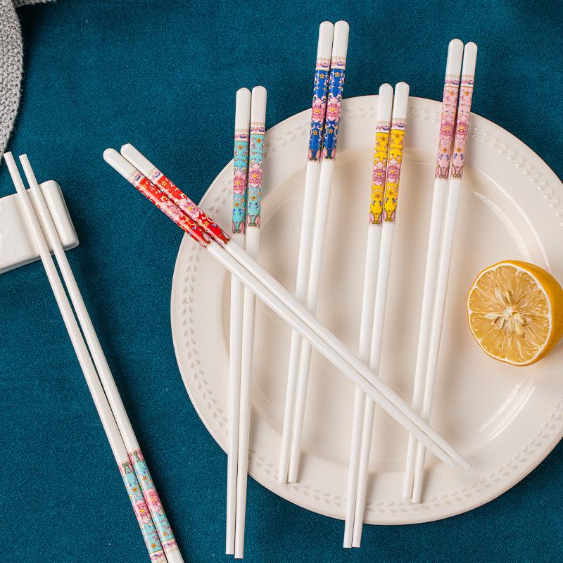 5 Pairs /10 Pairs High-end Prevent Mold High-temperature Resistant Ceramic Chopsticks High-end Hotel Chopsticks Household Chopsticks