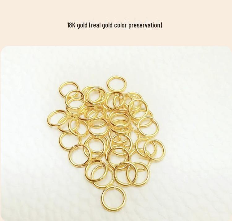 

Открытое кольцо из 14-каратного золота с медным покрытием, бисерные украшения, аксессуары 4mm Wire 0.6mm Thick