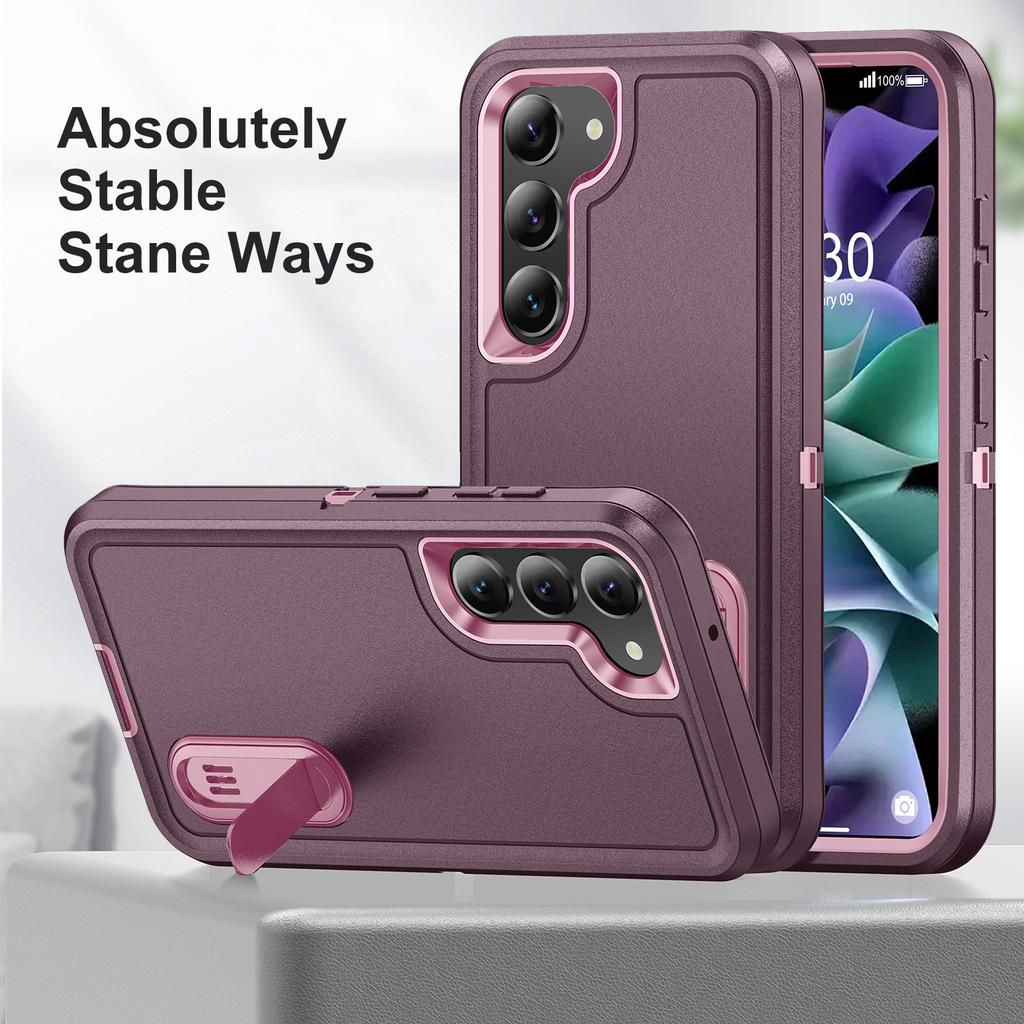 Defend three-proof Samsung S25Ultra mobile phone case s24ultra suitable for A56 bracket anti-drop protective case