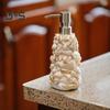 Muschel Design Seifenspender Wasserdichtes Harz Edelstahl Handdesinfektionsmittel Lotion Shampoo Pumpe Badezimmerzubehör
