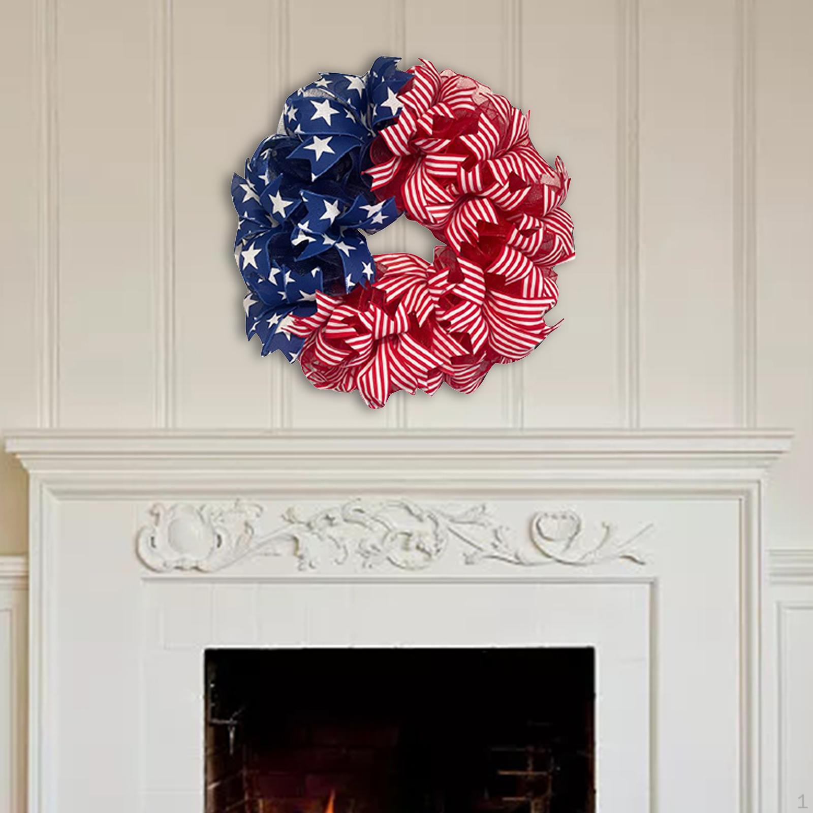 

Front Door Wreath, Independence Day, Patriotic Garland