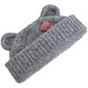 Hot Sale Women Loose Soft Beanie Hat Lovely Cute Cat Ear Bow Design Winter Knitted Hats For Female Streetwear Winter Hat