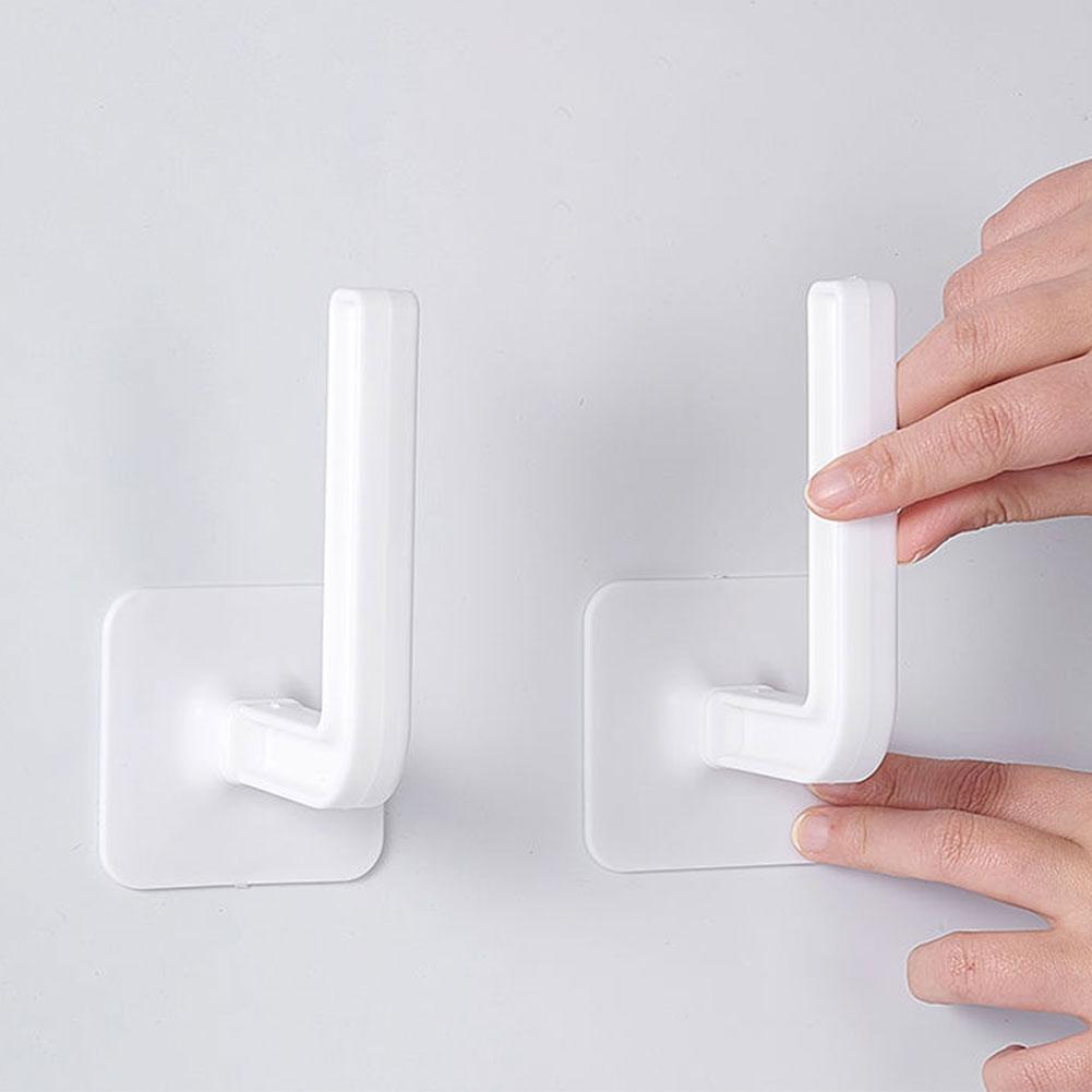 Towel Clothes Hanger Multi-Purpose Adhesive Hat Hooks Punch-Free Hanging Sticky Hooks for Kitchen Bathroom Office Closet