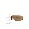 One ladies' straw waist bag with adjustable shoulder strap for crossbody wear, suitable for summer beach vacations and daily use