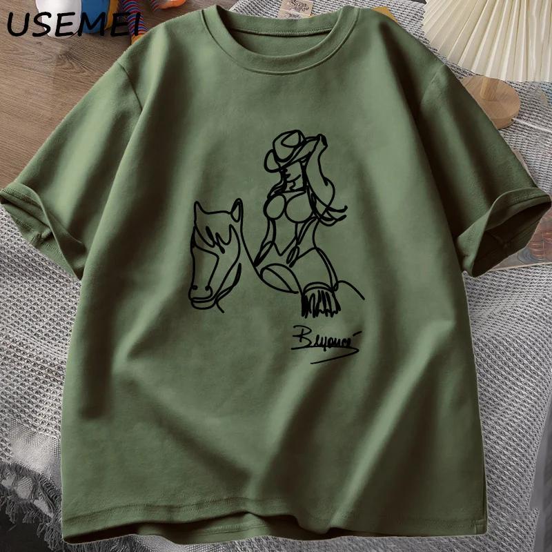 Beyonce Renaissance World Tour T-shirt Men Women Cotton Print T-shirt Summer Casual Short Sleeve Tee Shirt Fans Clothes