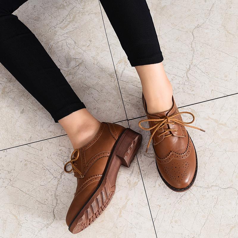 Fashion PLUS Size 34-43 Brogue Oxford Shoes Women Flats New Spring 2025 Fashion Women Shoes Sapatos Femininos Sapatilhas Zapatos Mujer