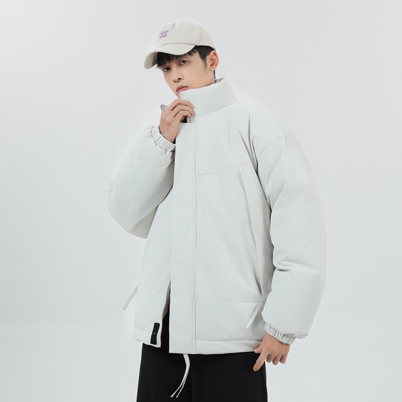 

Winter Men s Trendy Japanese Style Puffer Jacket - Loose, Casual, Stand Collar, Thick Warm Cotton Outerwear XL хакі