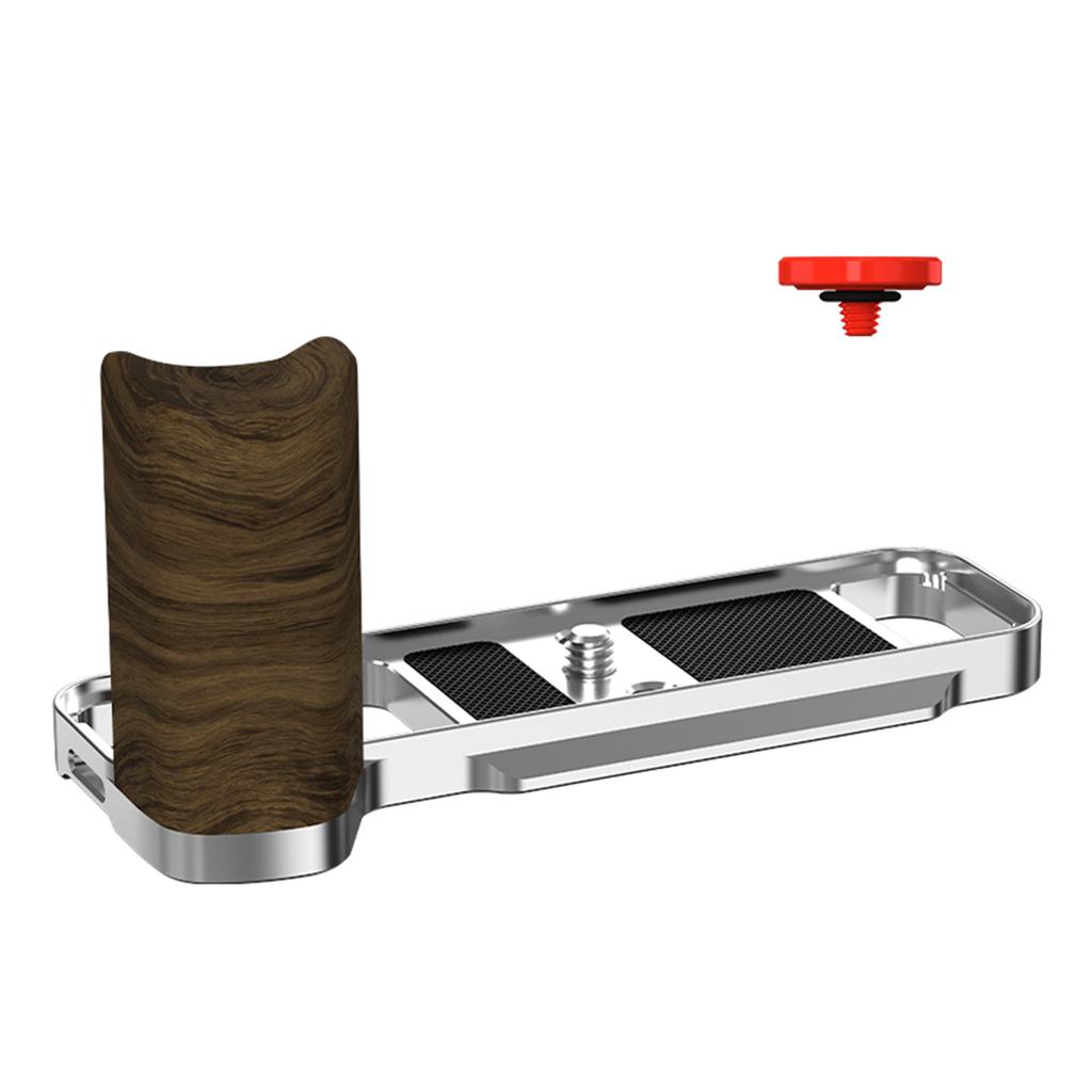 L-Shape Hand Grip with Shutter Button for FUJIFILM X-E5 Camera Body Wooden Bracket Handle Arca Quick Release Grip Accessories