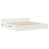 VidaXL Cadre de lit avec tiroirs blanc 120x200 cm bois de pin massif, sommier, cadre de lit double, cadre de lit en bois 3301687