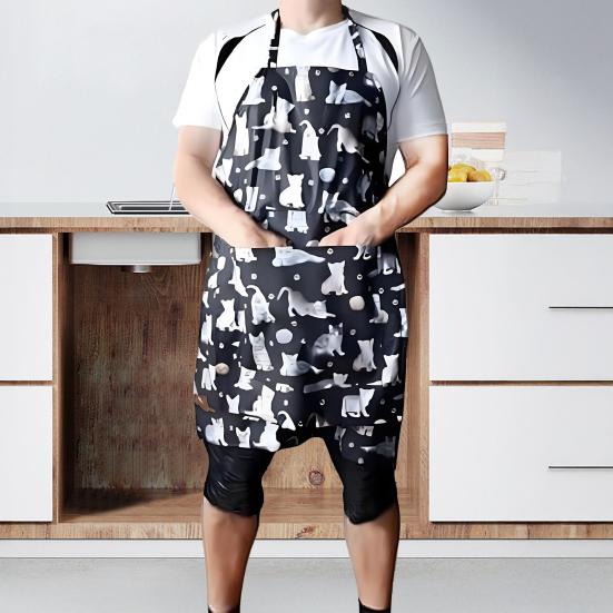 Delantal Divertido de Broma Sorpresa para Hombres Correas Ajustables Impermeable Delantal para Barbacoa Cocina para Papá Abuelo Día del Padre Cumpleaños Navidad Regalo