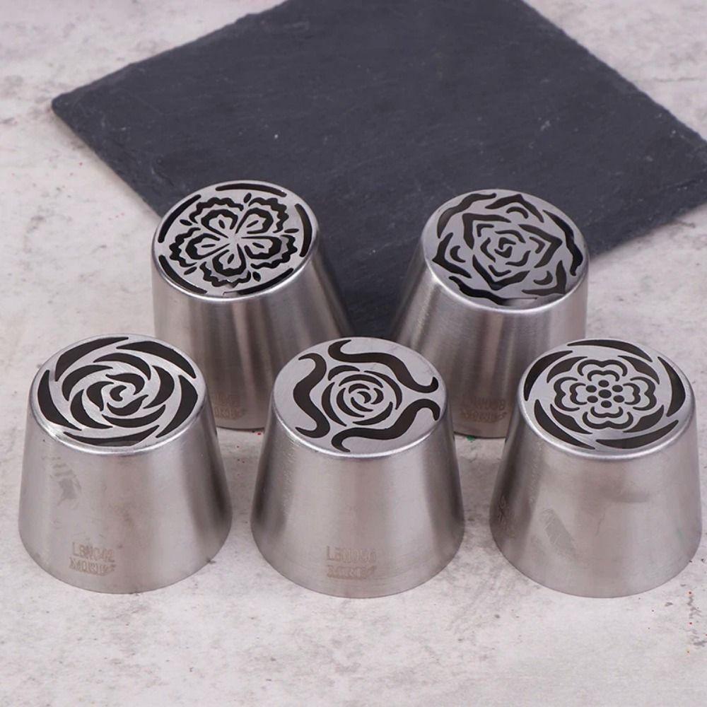 Large Size Pastry Piping Nozzle Stainless Steel Cream Piping Tips Russian Icing