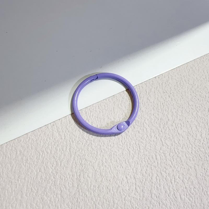 Baking Paint Color Keychain with Spring Buckle: DIY Box Bag Opening Alloy Accessory