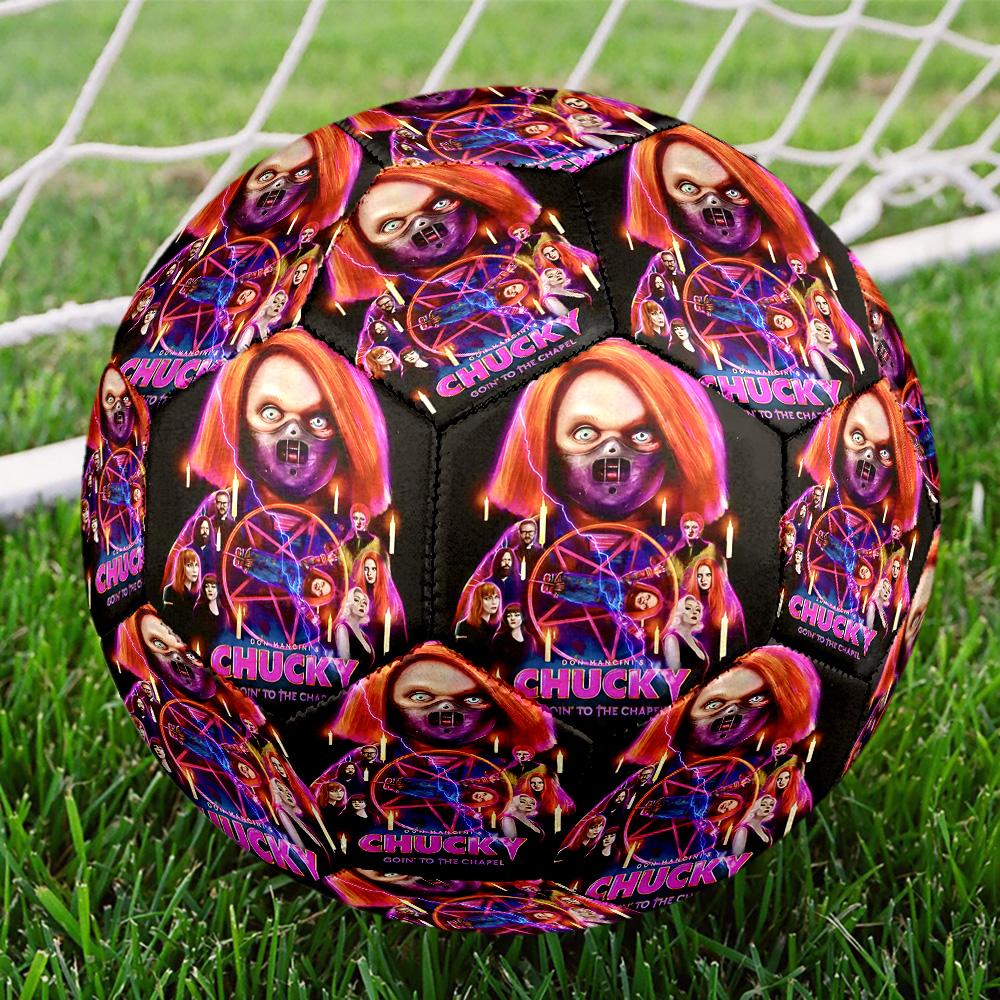 horror movie Print Size 5 Soccer Ball, Standard Match Football for Sports Game and Team Practice, Ideal Gift for Soccer Fans