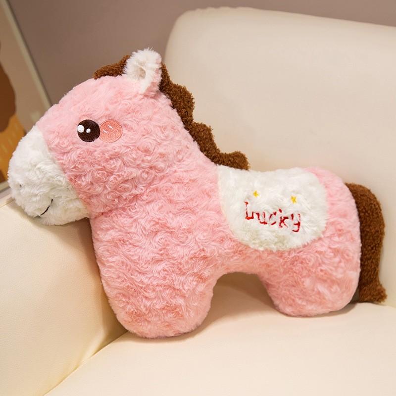 

Cute Pony Plush Pillow With Sound For Kids And Adults Home Decor рожевий