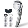 Lakurasu Shower Head, High Water Pressure, Saving, Stop, 6 Level Switching, Easy Installation, TOTO KVK MYM Adapter Included
