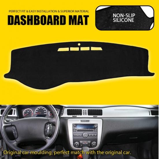 

Inner Dashboard Cover Dash Mat Sunshade Pad Black FOR 2006-13 Chevrolet Impala V