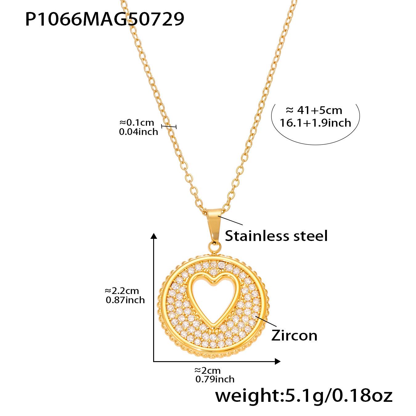 Qiong Yao 18K Gold Plated Necklace with Red Apple, Cherry, and Strawberry Charms and Heart Pendant