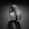 Vintage Viking Rune Rings For Men Women Retro Viking Stainless Steel Rotatable Fidget Anxiety Spinner Ring Retro Amulet