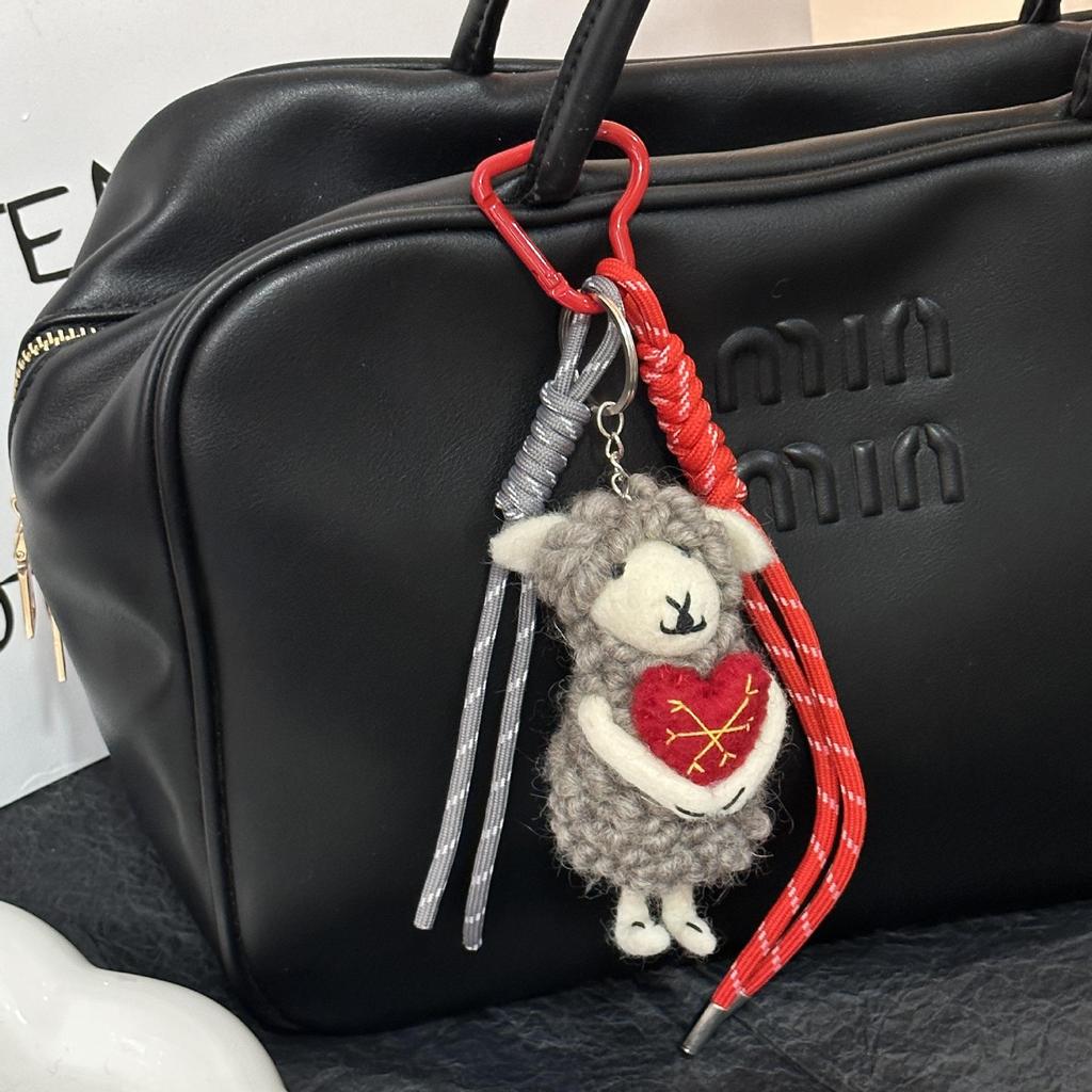 Felt Bag Charm Keychain – Handmade Pendant Accessory