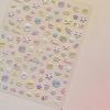 1pcs 5D Exquisite Flower Nail Art Stickers Colorful Macaron Flower Nail Decoration Decals DIY Adhesive Accessory
