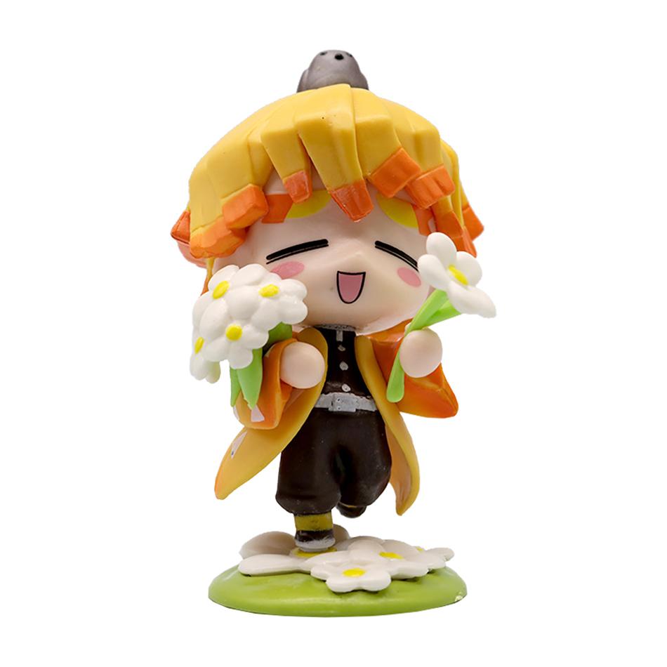 Anime Demon Slayer 6Pcs/Set Small Figure Boxed Character Multiple Combination Sets Cute Anime Toy Gift Collection Decoration PVC