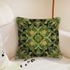 Luxurious Green And Golden Cushion Cover Pillow Case Plush Fabric Soft Double Sided Print Sofa Cushion Cover Throw Pillow Covers
