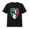 Italia Crest Map Italy Italian Flag Retro Distressed Men T Shirt Black Large Vintage Washed Streetwear Top For Everyday Wear