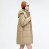 Cotton-padded Women's Medium and Long Hooded Versatile Fashion Middle-aged and Young People's Tops Thickened Warm Jackets Down Cotton-padded Clothes