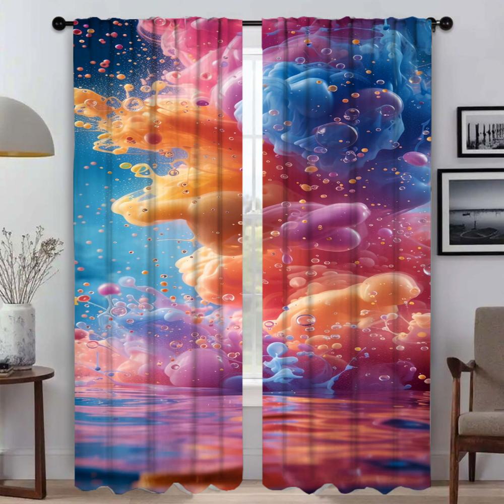 Partition Dream Dopamine Color Eleganta Rumsgardiner för Vardagsrum Fönstergardin Heminredningsgardiner 2 Delar Rullgardiner Barn