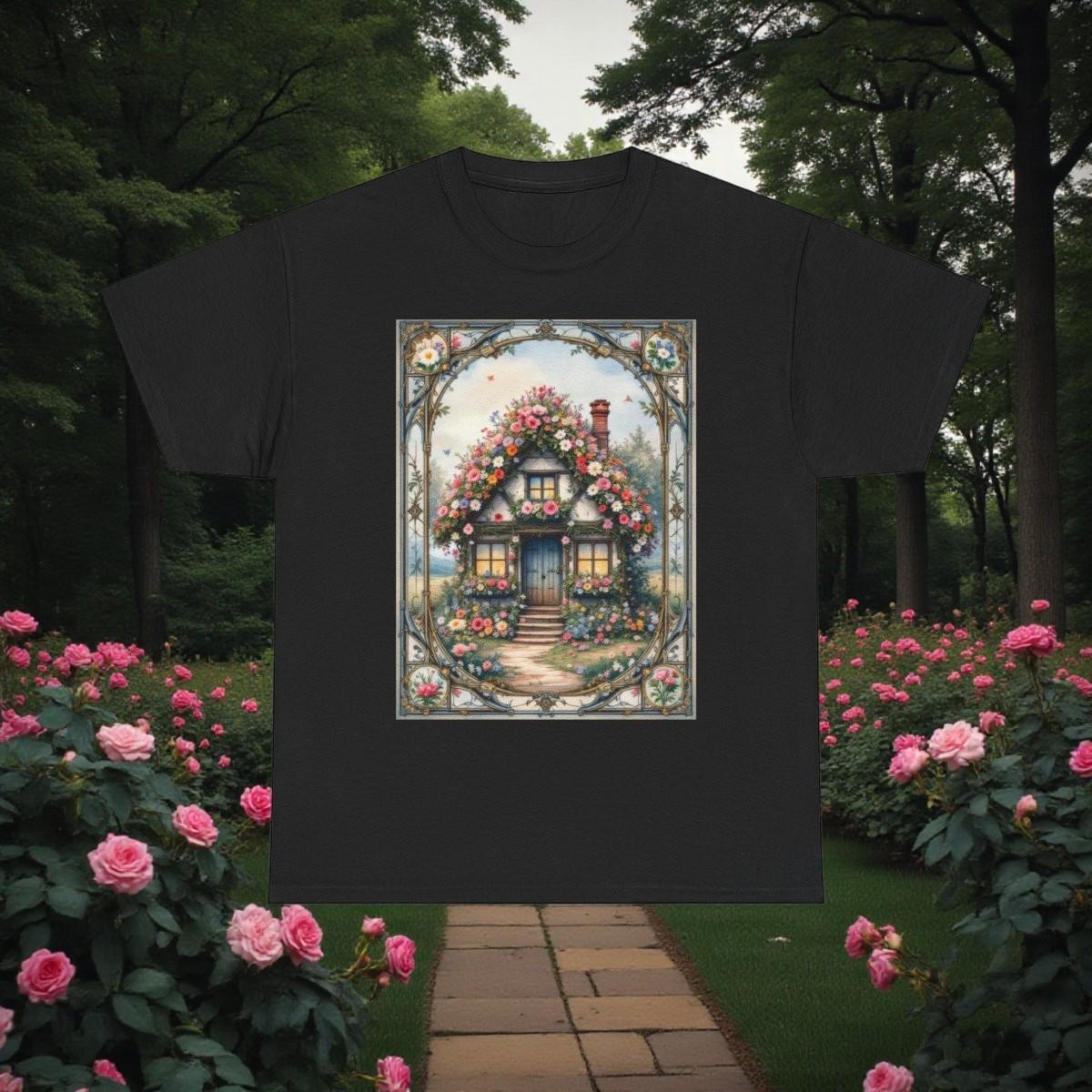 Cozy Cottage Art Tee | Floral Home Graphic Shirt Perfect Gift for Nature Lovers 4XL